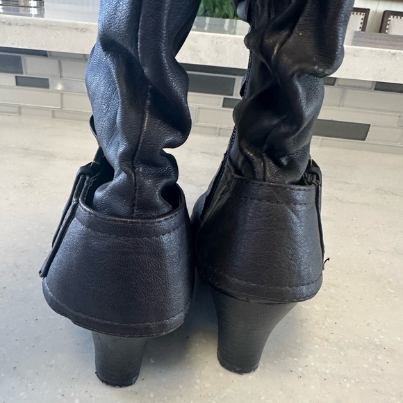 Union Bay Scrunch Buckle Women’s Knee High Wedge Boots size 6.5 - Picture 6 of 7